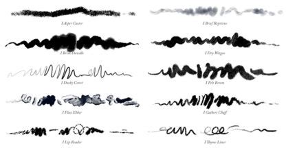 Inks 02 - Photoshop Ink Brushes - GrutBrushes.com