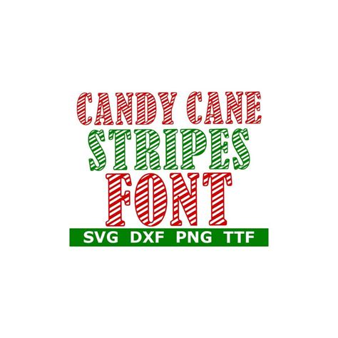 Candy Cane Font SVG TTF, Candy Cane Alphabet, Christmas Fon - Inspire Uplift