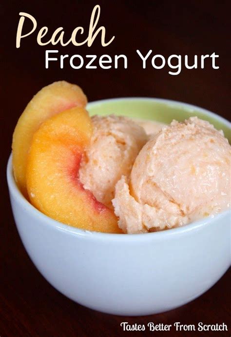 Tastes Better From Scratch: Peach Frozen Yogurt Frozen Yogurt Recipe Healthy, Peach Frozen ...
