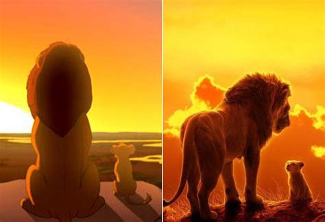 Mufasa and Simba | Lion King Cartoon and Live-Action Cast Side-by-Side ...