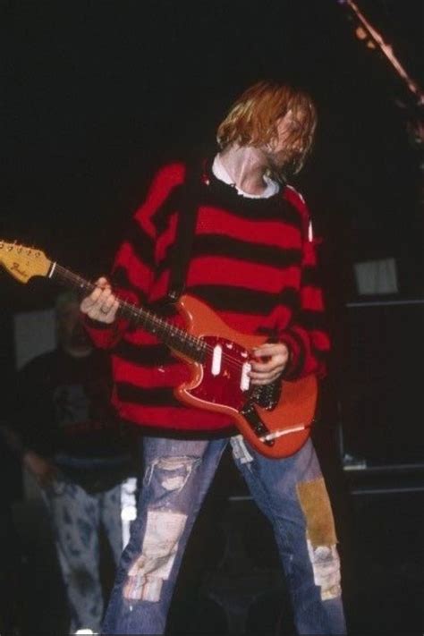 The best day to wear a striped sweater... | Nirvana kurt cobain, Kurt ...