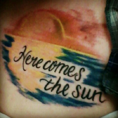 My new tattoo. Here comes the sun from The Beatles. | Time tattoos, New ...