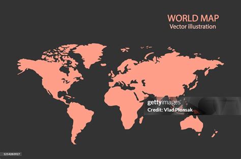 World Map Continents Vector Illustration High-Res Vector Graphic ...