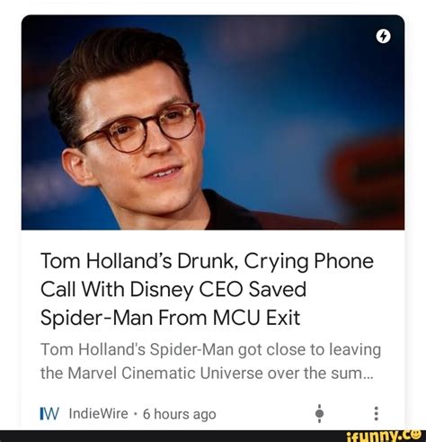 Tom Holland's Drunk, Crying Phone Call With Disney CEO Saved Spider-Man ...