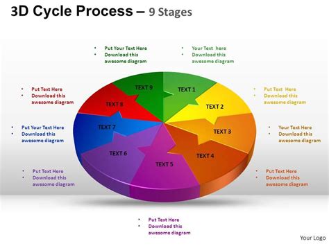 3d Cycle Process Flow Chart 6 Stages Style 2 Presenta - vrogue.co