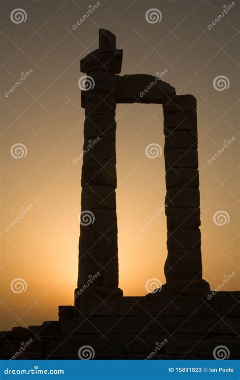 Temple of Poseidon, Cape Sounion, Greece Stock Image - Image of ...