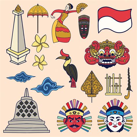 Premium Vector | Traditional nusantara culture vector asset