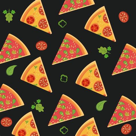 Pizza slices background | Premium Vector