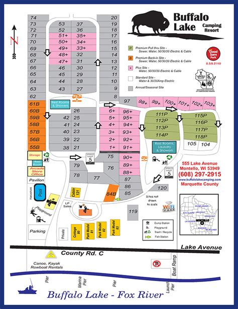 Maps & Rules - Buffalo Lake | Montello, WI | Full Hookup | Cabins