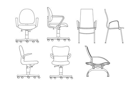 rodar Lo encontré novato office chair cad block pubertad Contratar Detector