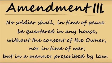 3rd Amendment - The Bill of Rights