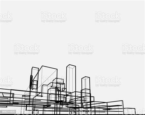 Line Style City Architecture Structure Stock Illustration - Download ...