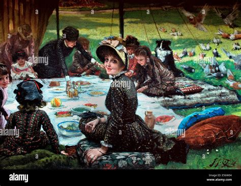 Le Déjeuner sur l herbe - The Luncheon on the Grass by James Tissot 1834-1902 France French ...