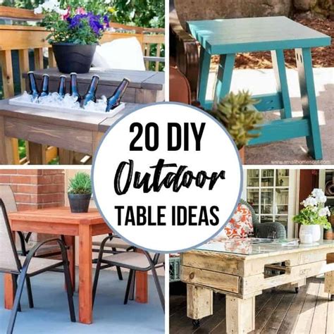 20 DIY Outdoor Table Ideas for Your Deck or Patio - The Handyman's Daughter