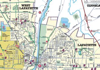 Map of Lafayette-West Lafayette, Indiana