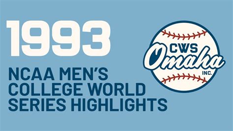 1993 NCAA College World Series Highlight Video - YouTube