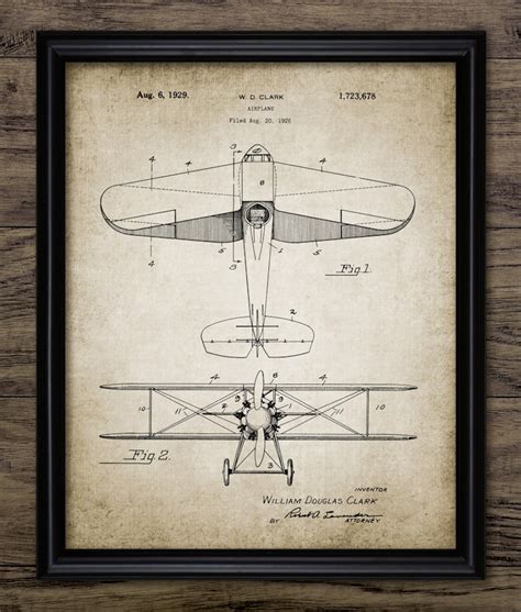 Vintage Biplane Art Aeroplane Print Printable Biplane - Etsy