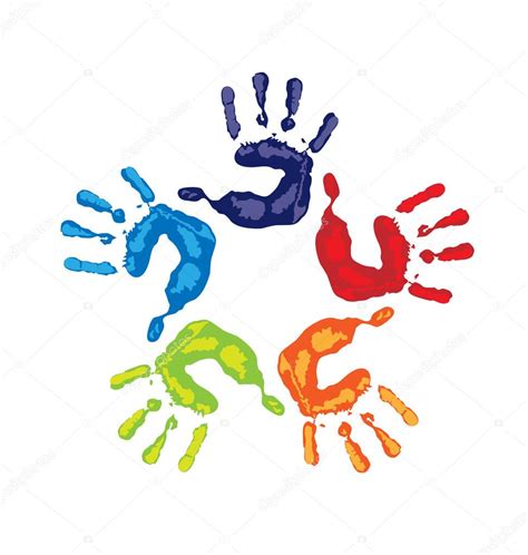 Teamwork hands logo Stock Vector Image by ©Glopphy #121591564