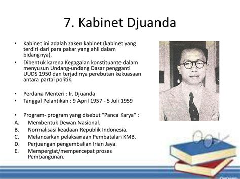 √ Kabinet Djuanda Dikenal Dengan Kabinet Zaken Karena - Wanjay