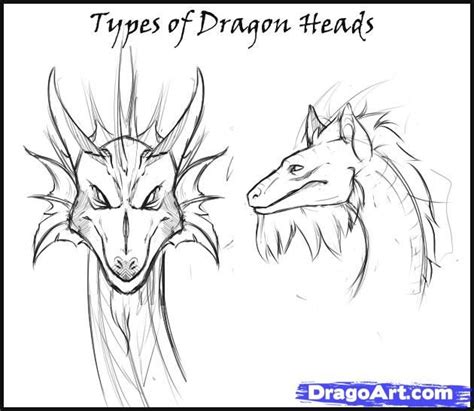 How to Draw a Dragon Head, Step by Step, Dragons, Draw a Dragon, Fantasy, FREE Online Drawing ...