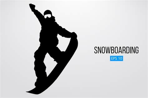 Premium Vector | Silhouette of a snowboarder