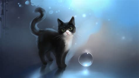 Anime Cat Desktop Wallpaper | PixelsTalk.Net