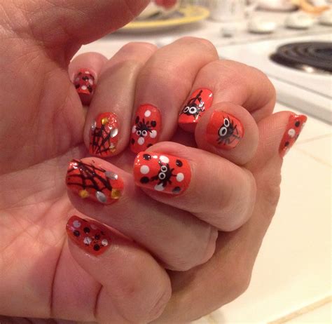 Halloween spiders and webs! | Holiday nail art, Nail art, Nails