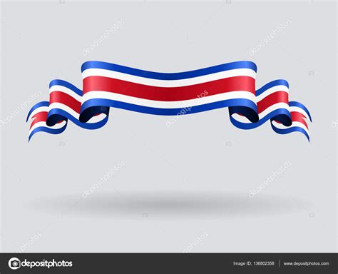 Costa Rica Bandera ondulada. Ilustración de vector — Archivo Imágenes Vectoriales © khvost ...