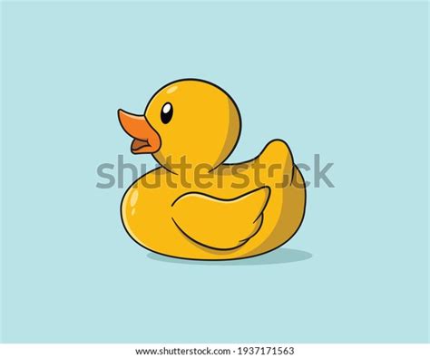 Vector Cute Duck Cartoon Illustration Flat Stock Vector (Royalty Free ...