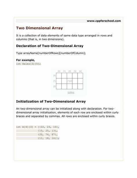 Chapter13 two-dimensional-array | PDF