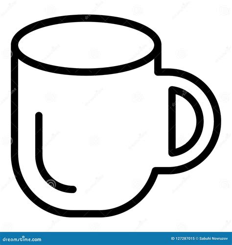 Cup Line Icon. Mug Vector Illustration Isolated on White. Tea Cup ...