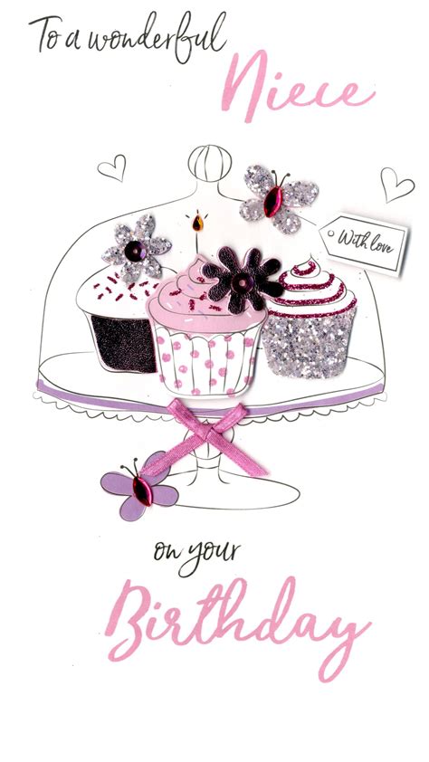 Wonderful Niece Birthday Greeting Card Hand-Finished | Cards