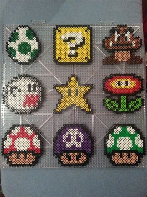 Mario Perler Bead Ornaments by AshMoonDesigns: | Perler bead mario ...