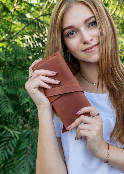 Wrap Around Leather Wallet, Women Wallet, Minimalist Wallet, Handmade Wallet, Personalized ...
