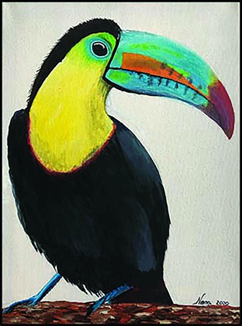 Toucan Art Original Acrylic Painting on Canvas or Prints for Nursery ...