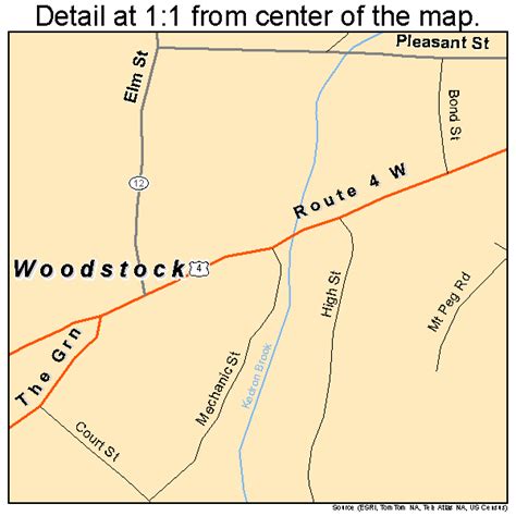 Woodstock Vermont Street Map 5085900