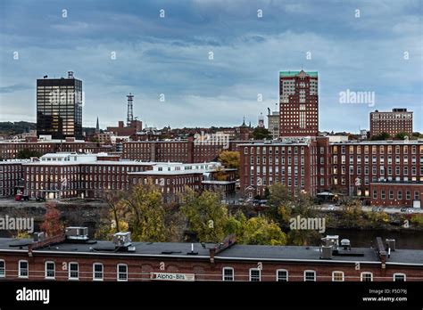 Skyline der Stadt, Manchester, New Hampshire, USA Stockfotografie - Alamy