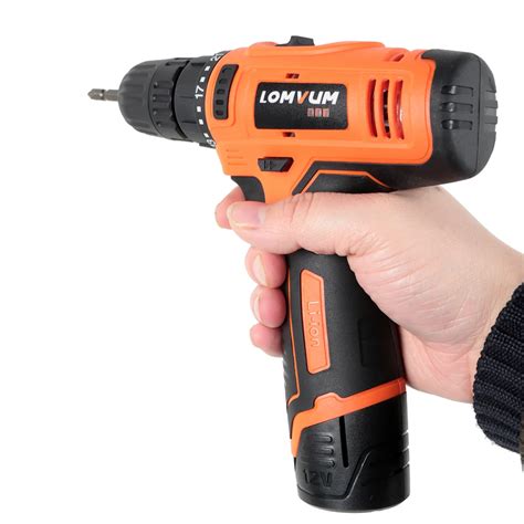 Lomvum 12V Electric Drill Two Speed Rechargeable Cordless Electric ...