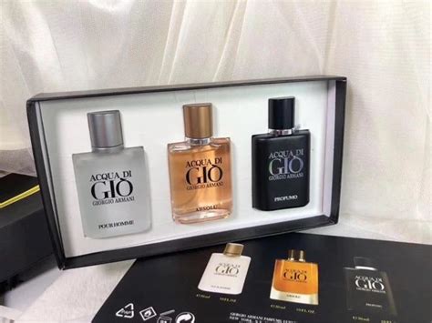 Acqua Di Gio GiorGio Armani Gift Set Pour Homme Absolu Profumo for Man in 2020 | Armani gift set ...