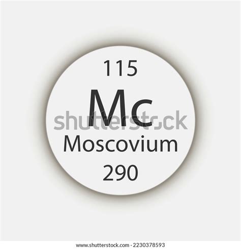 Moscovium Symbol Chemical Element Periodic Table Stock Vector (Royalty Free) 2230378593 ...