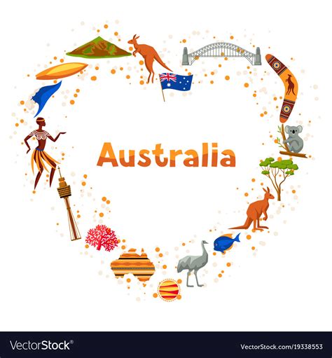 Australia background design australian Royalty Free Vector