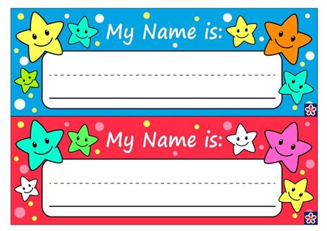 Free Printable Name Tags for Preschoolers