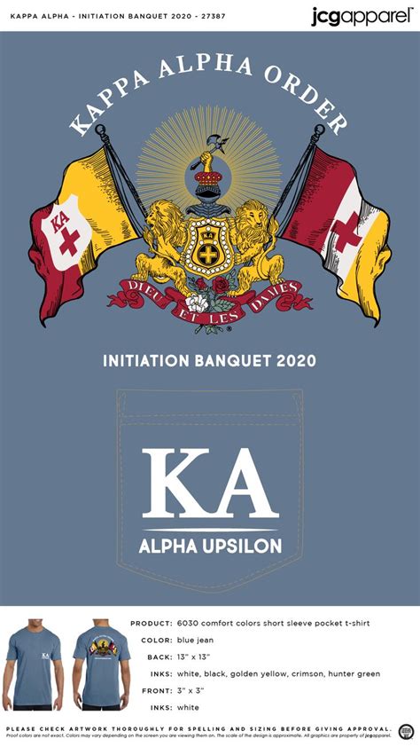 Kappa Alpha Order Initiation Banquet Shirt | Kappa alpha order ...