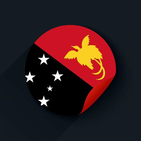 Papua New Guinea Flag Sticker Vector Illustration 36745574 Vector Art ...