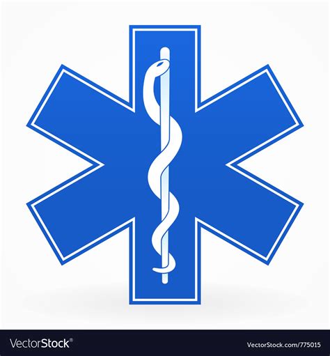 Blue medical sign Royalty Free Vector Image - VectorStock