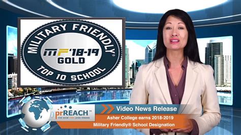 Asher College earns the title of a Top 5 Military Friendly School - YouTube