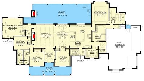 Plan 915051CHP: Exclusive Hill Country Home Plan with Study and Large ...