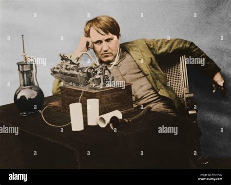 Thomas edison telegraph operator hi-res stock photography and images ...