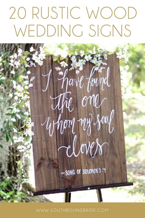 20 Rustic Wood Wedding Signs | SouthBound Bride