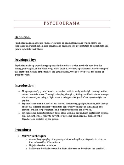 😂 Psychodrama techniques. Psychodrama nd Recovery from Eating Disorders. 2019-01-24